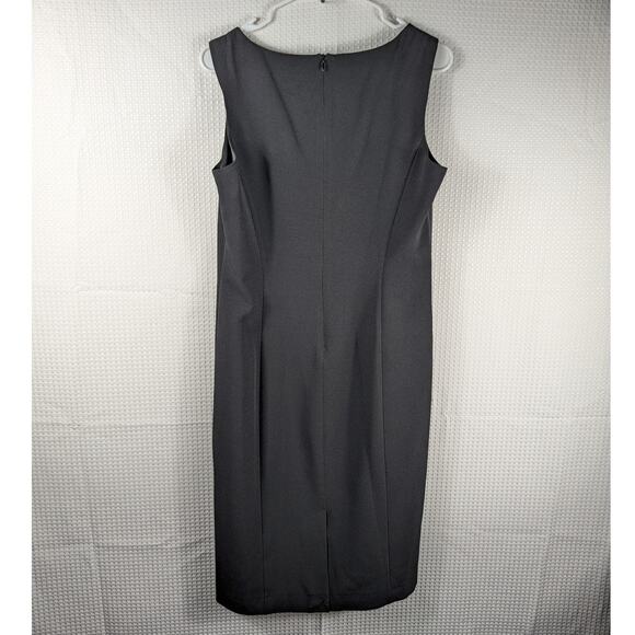 Bern and Mort Size 12 Black Sheath Dress NWT Made in Belarus Stretch Lined Work - Picture 4 of 4